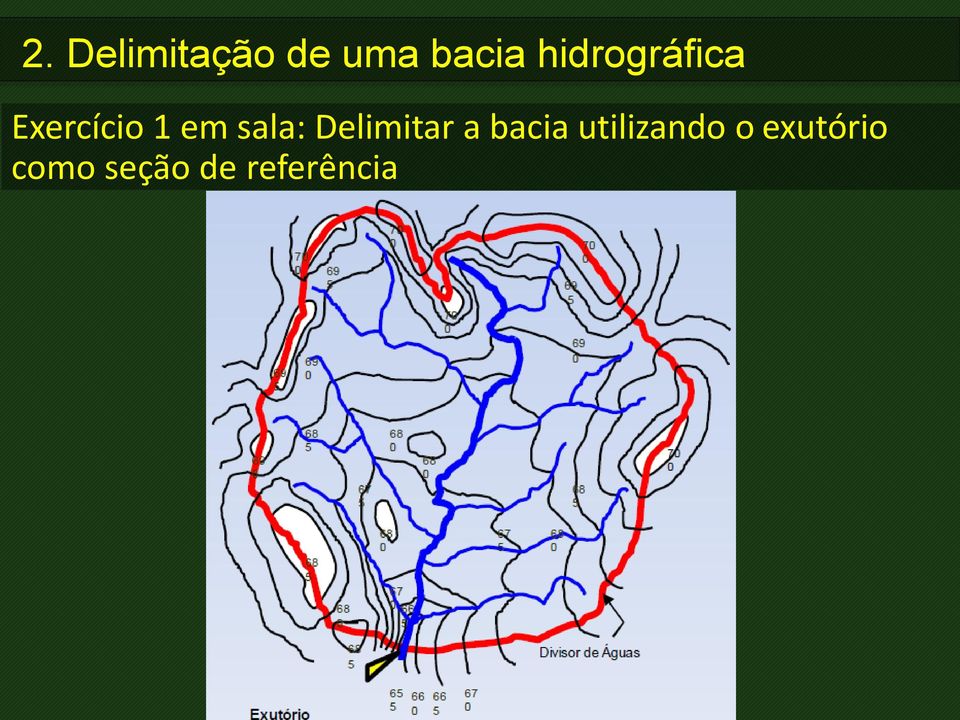 sala: Delimitar a bacia