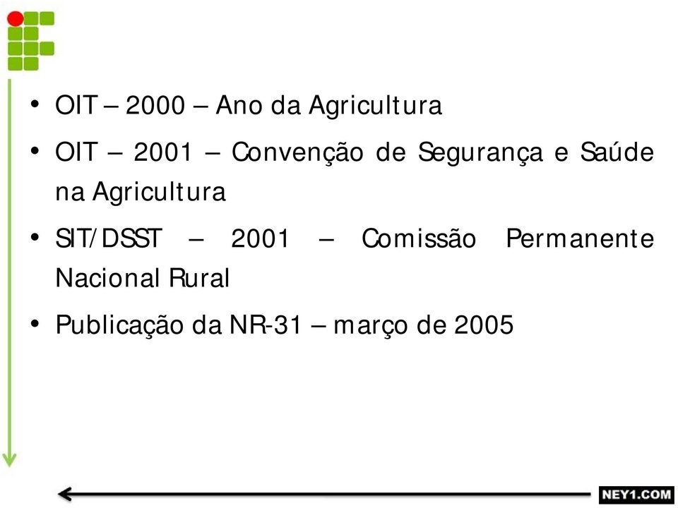 Agricultura SIT/DSST 2001 Comissão