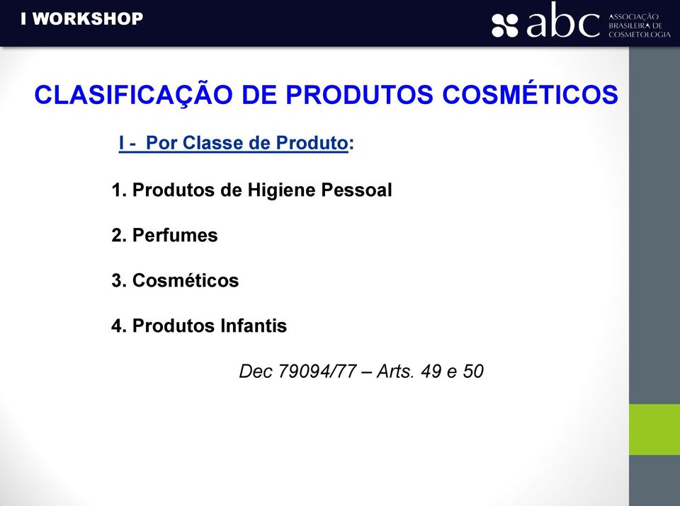 Produtos de Higiene Pessoal 2. Perfumes 3.