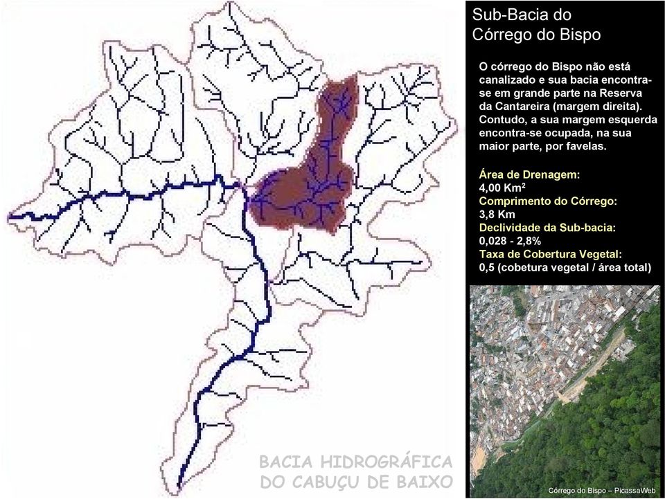 Contudo, a sua margem esquerda encontra-se ocupada, na sua maior parte, por favelas.