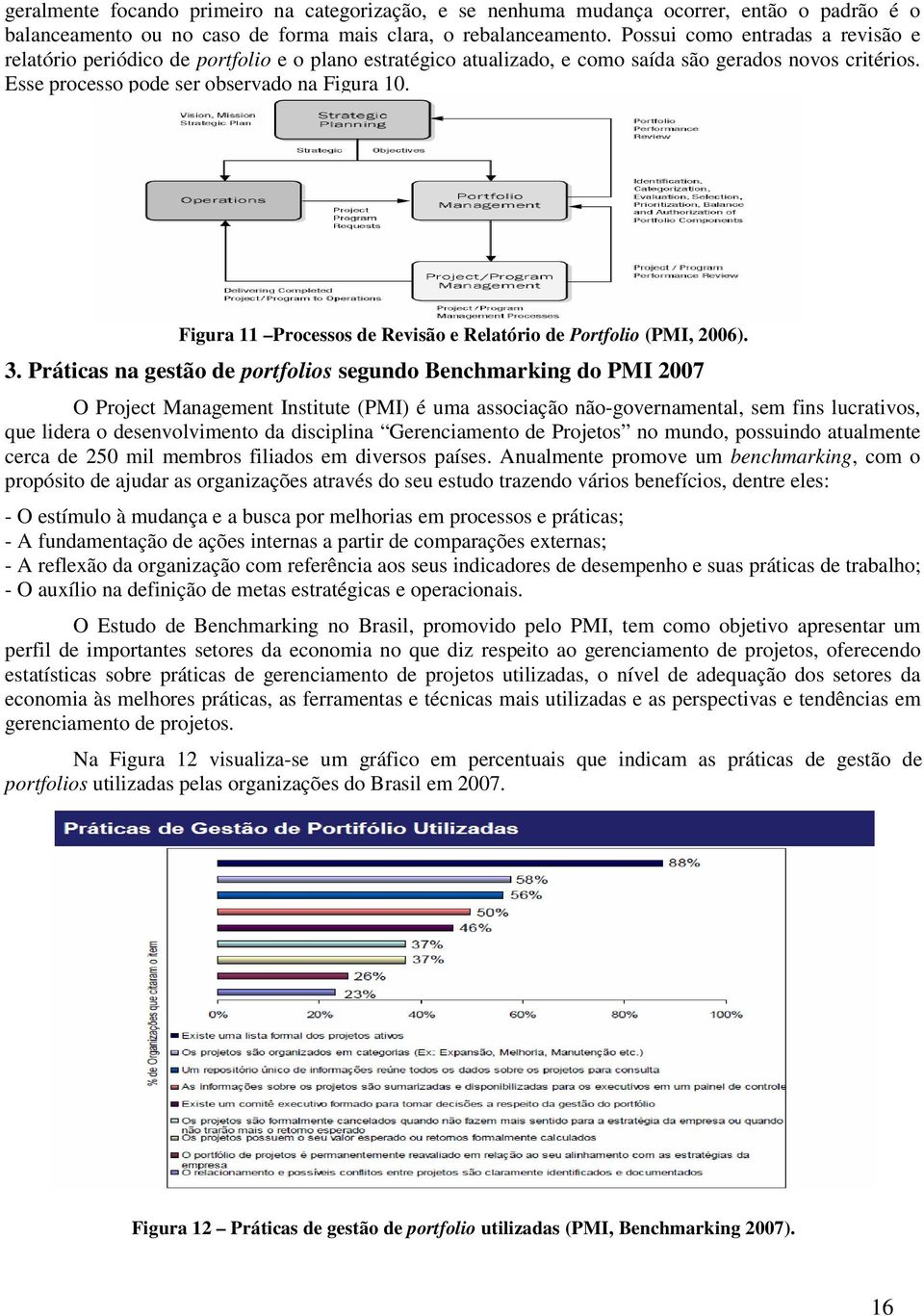 Figura 11 Processos de Revisão e Relatório de Portfolio (PMI, 2006). 3.