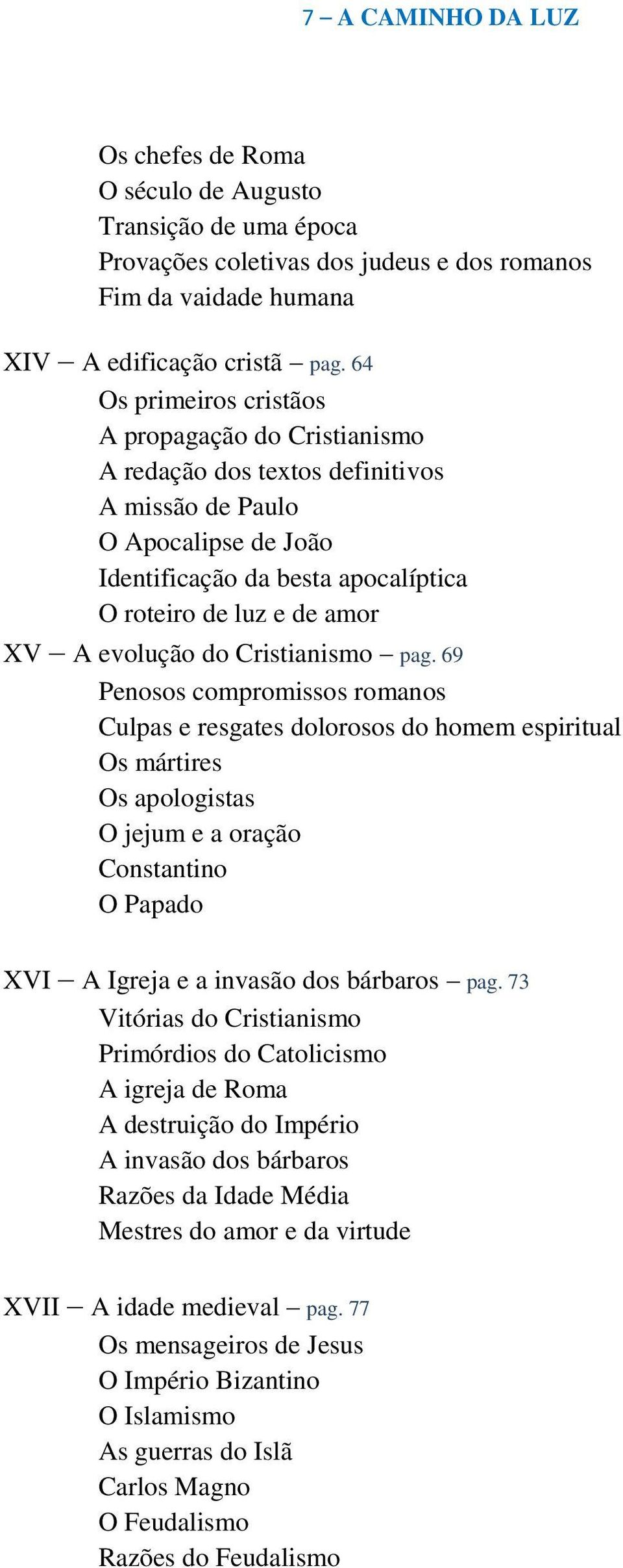 evolução do Cristianismo pag.