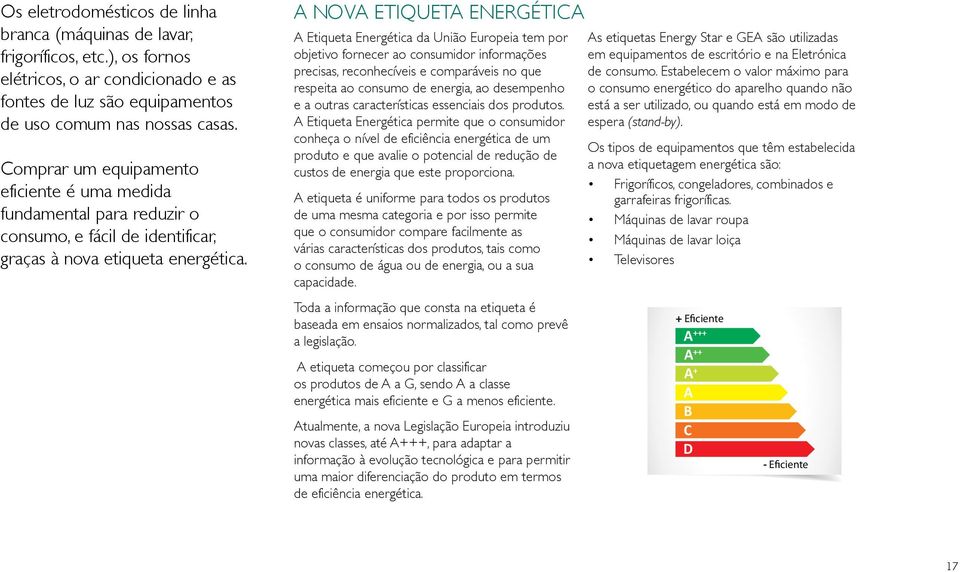 A NOVA ETIQUETA ENERGÉTICA A Etiqueta Energética da União Europeia tem por objetivo fornecer ao consumidor informações precisas, reconhecíveis e comparáveis no que respeita ao consumo de energia, ao