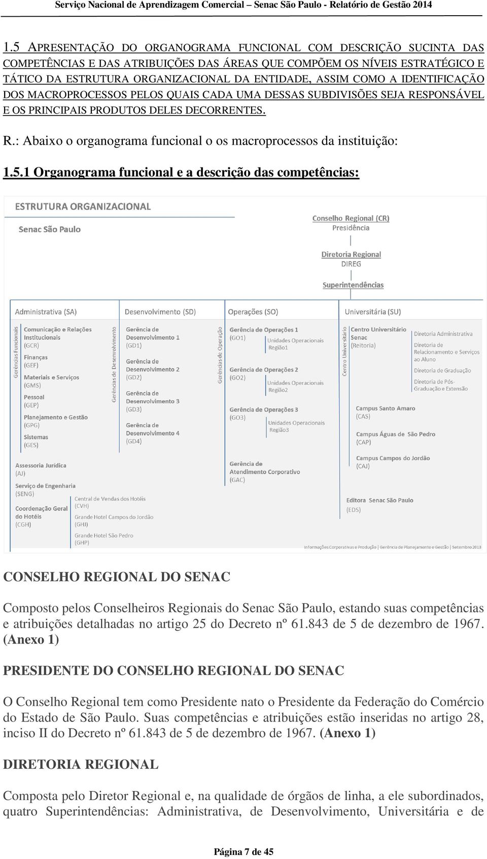 COMO A IDENTIFICAÇÃO DOS MACROPROCESSOS PELOS QUAIS CADA UMA DESSAS SUBDIVISÕES SEJA RESPONSÁVEL E OS PRINCIPAIS PRODUTOS DELES DECORRENTES. R.: Abaixo o organograma funcional o os macroprocessos da instituição: 1.