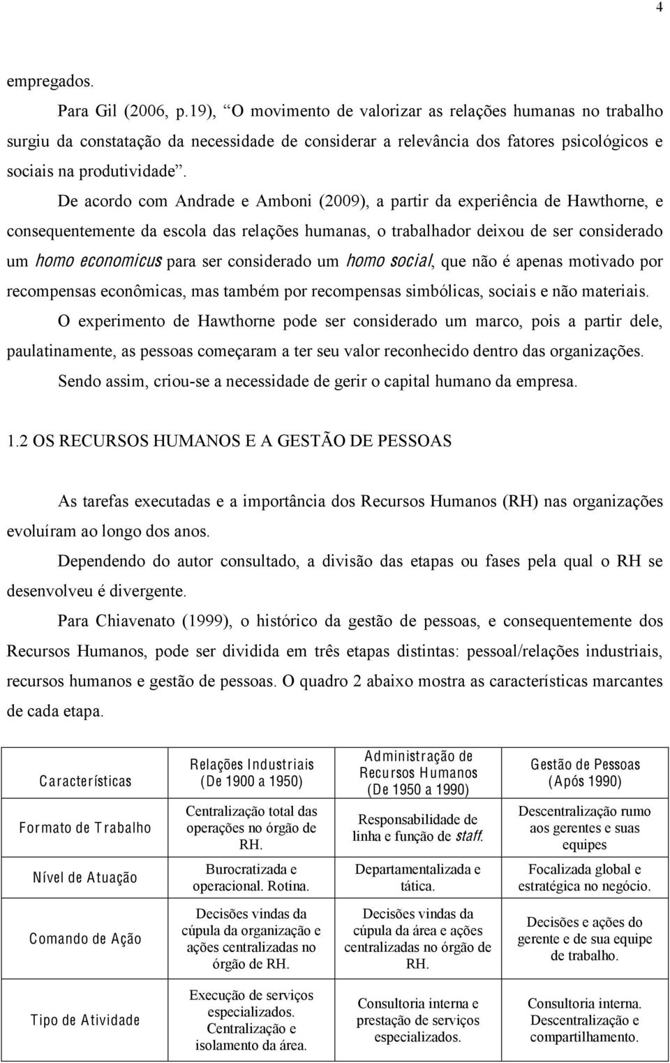 Hawthorne, e consequentemente da escola das relações humanas, o trabalhador deixou de ser considerado um homo economicus para ser considerado um homo social, que não é apenas motivado por recompensas