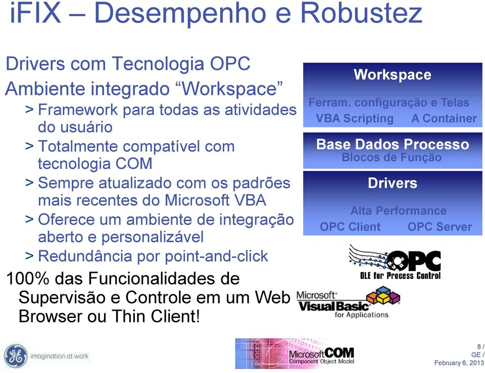 aberto e personalizável > Redundância por point-and-click 100% das Funcionalidades de Supervisão e Controle em um Web Browser ou Thin Client!