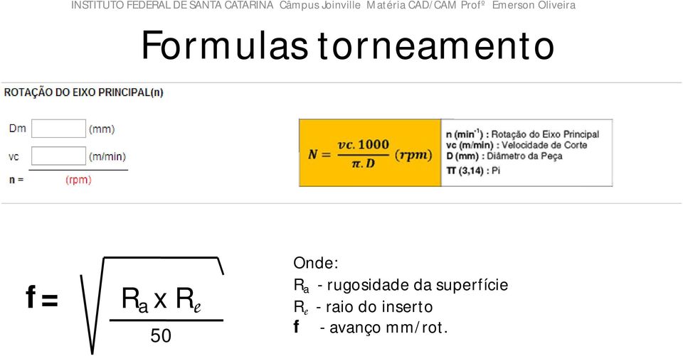 rugosidade da superfície R e