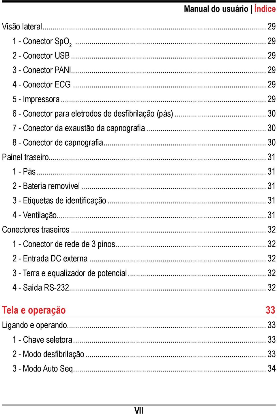 .. 31 2 - Bateria removível... 31 3 - Etiquetas de identificação... 31 4 - Ventilação... 31 Conectores traseiros... 32 1 - Conector de rede de 3 pinos.