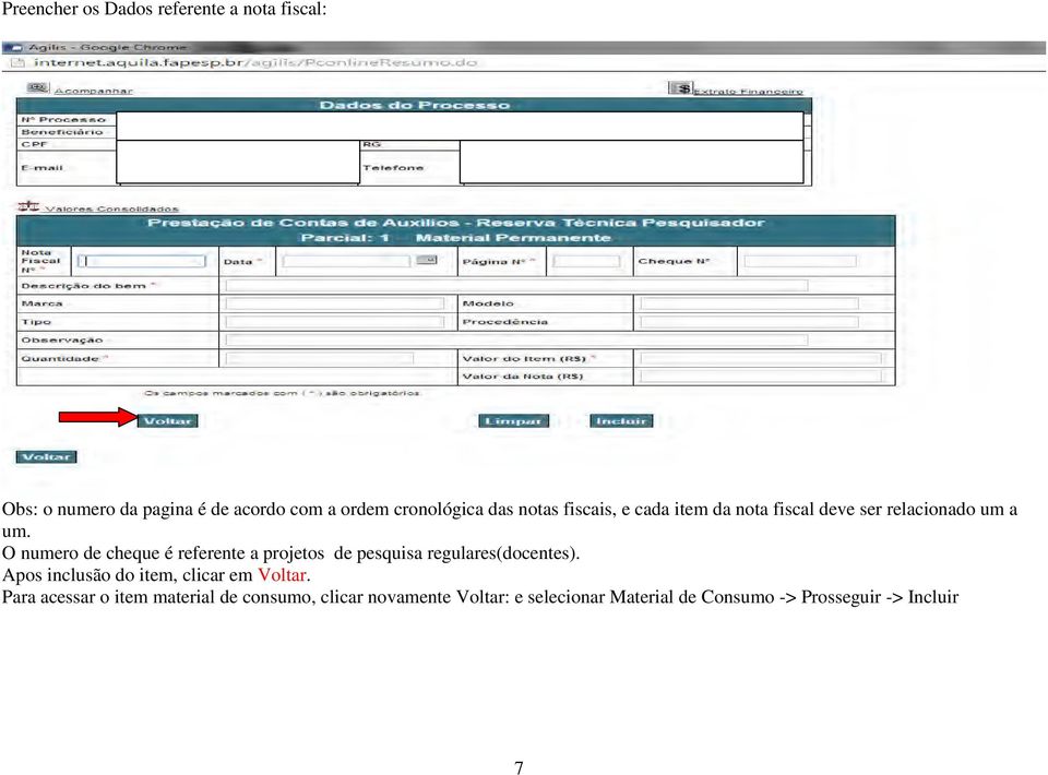 O numero de cheque é referente a projetos de pesquisa regulares(docentes).