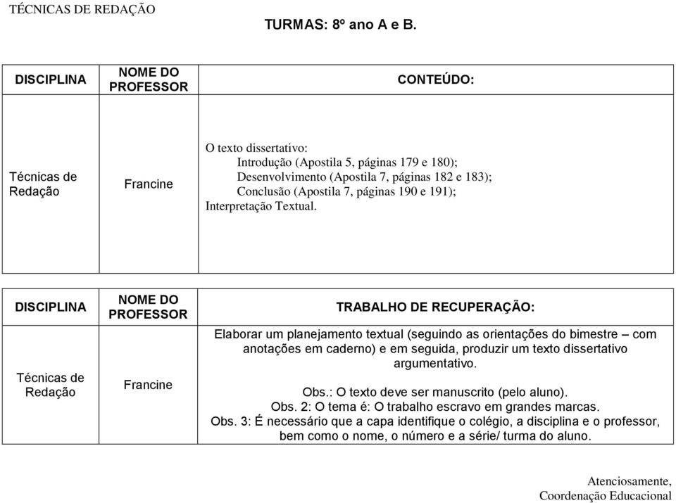 e 191); Interpretação Textual.