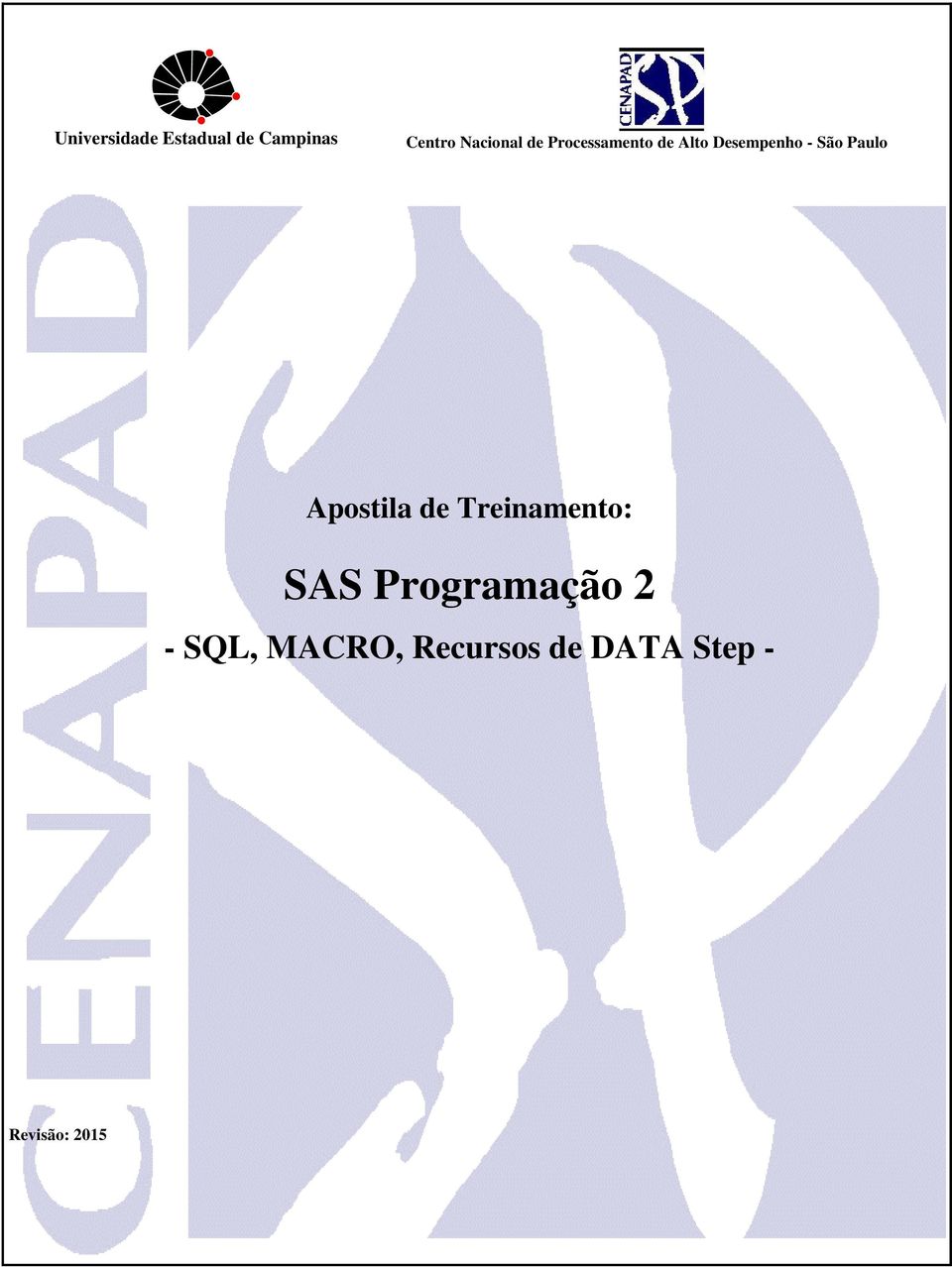 São Paulo Apostila de Treinamento: SAS