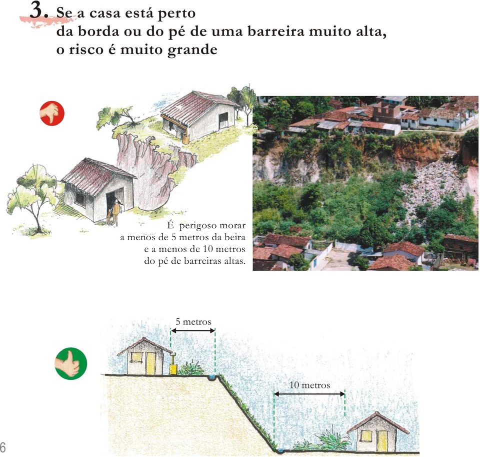 perigoso morar a menos de 5 metros da beira e a