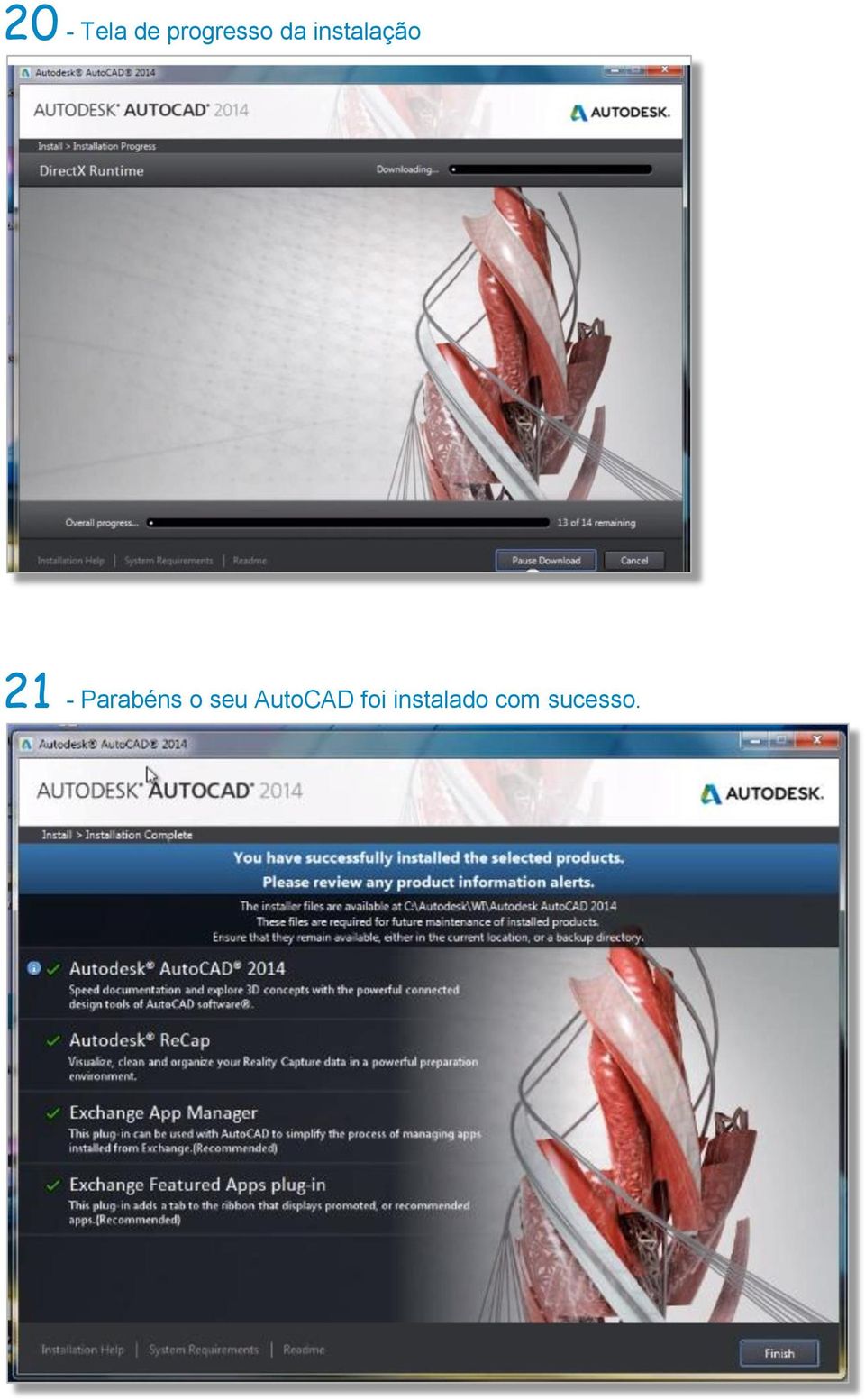 Parabéns o seu AutoCAD