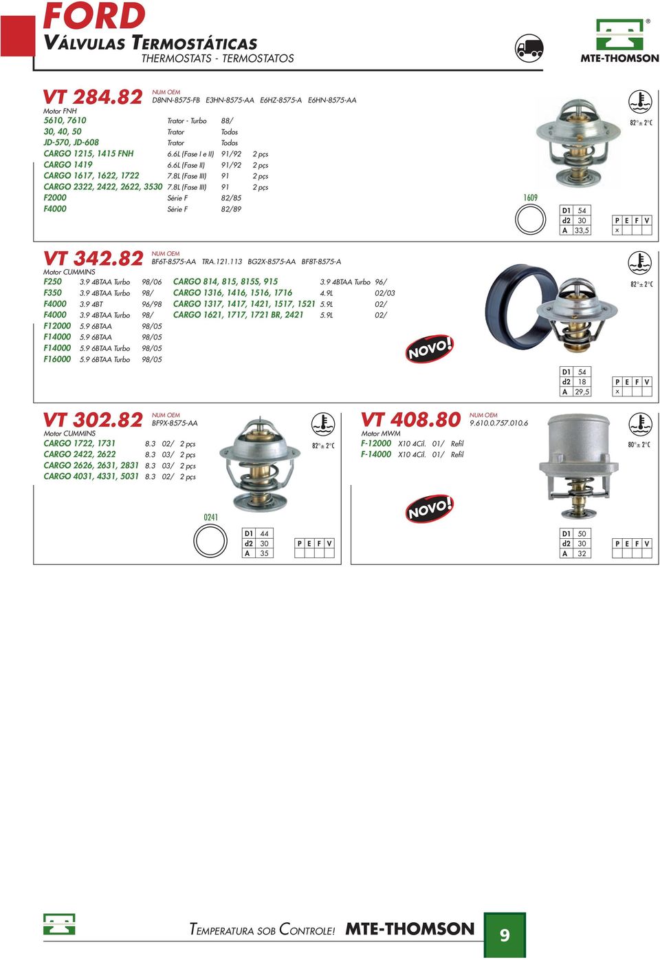 8L (Fase III) 91 2 pçs F2000 Série F 82/85 F4000 Série F 82/89 1609 d2 30 A 33,5 VT 342.82 Motor CUMMINS F250 3.9 4BTAA Turbo 98/06 F350 3.9 4BTAA Turbo 98/ F4000 3.9 4BT 96/98 F4000 3.