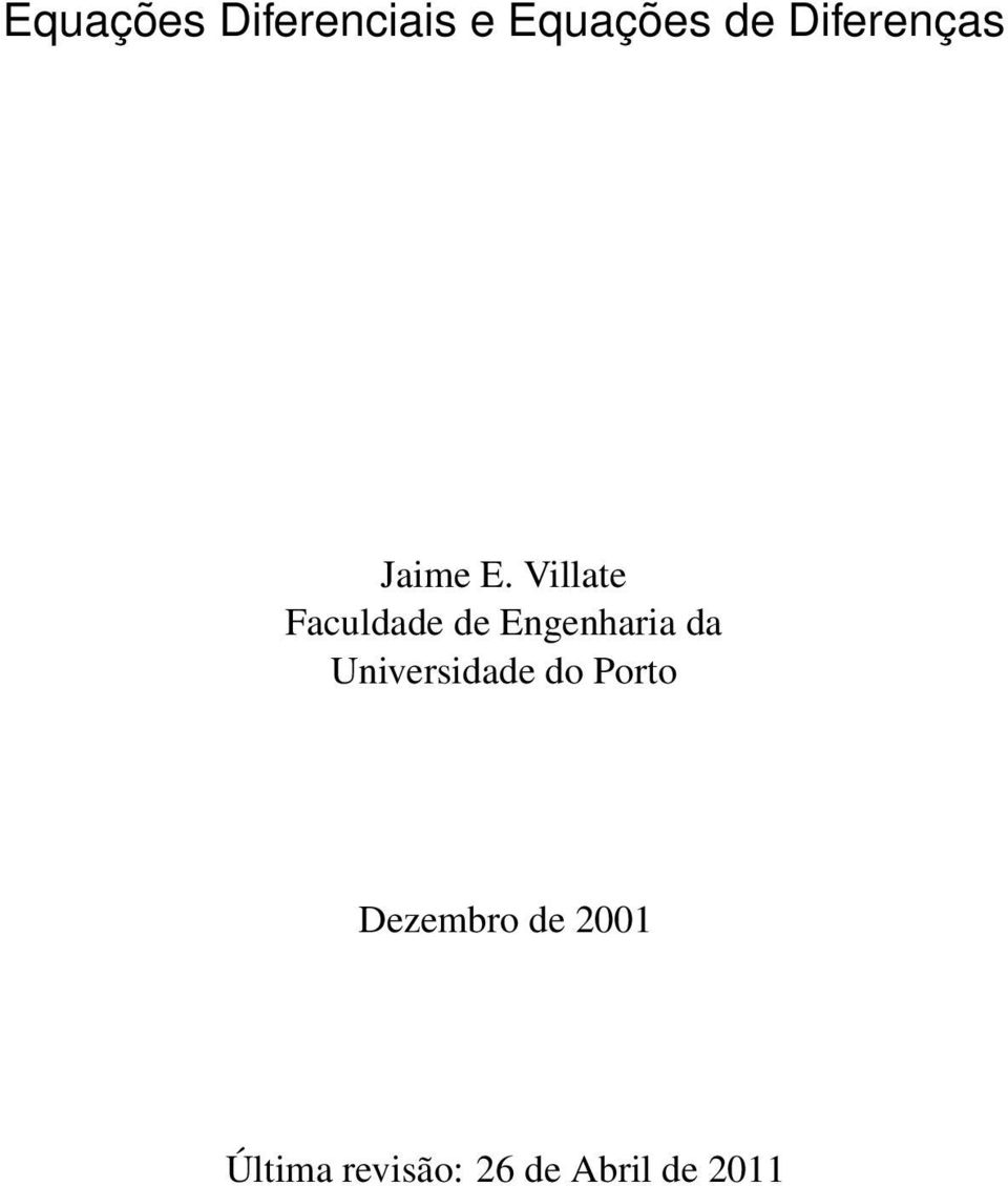 Villate Faculdade de Engenharia da