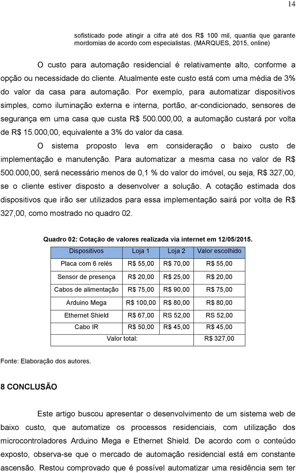 Atualmente este custo está com uma média de 3% do valor da casa para automação.