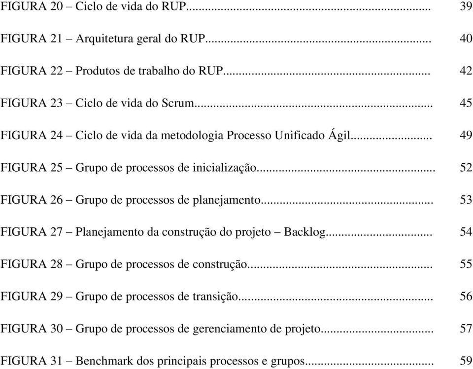 .. 52 FIGURA 26 Grupo de processos de planejamento... 53 FIGURA 27 Planejamento da construção do projeto Backlog.