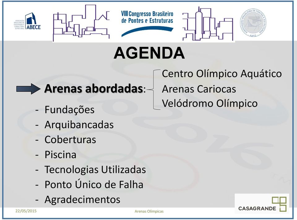 Ponto Único de Falha - Agradecimentos AGENDA