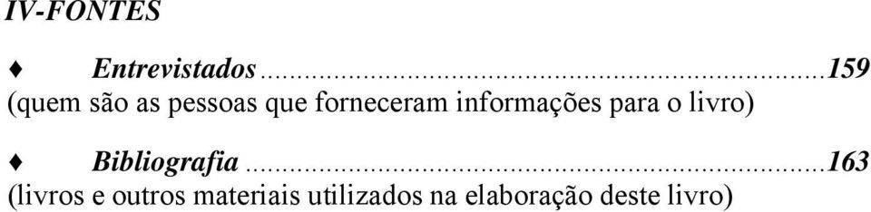 informações para o livro) Bibliografia.