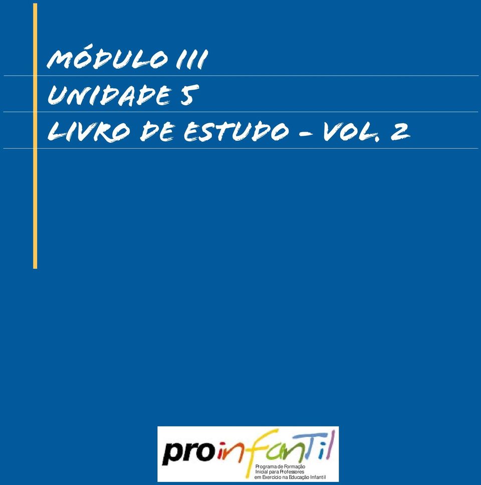 2 Programa de Formação Inicial