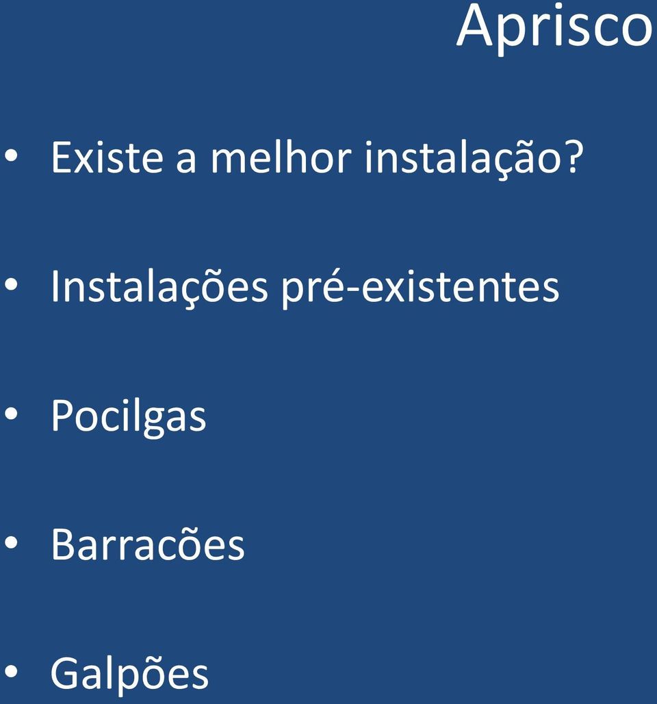 Instalações