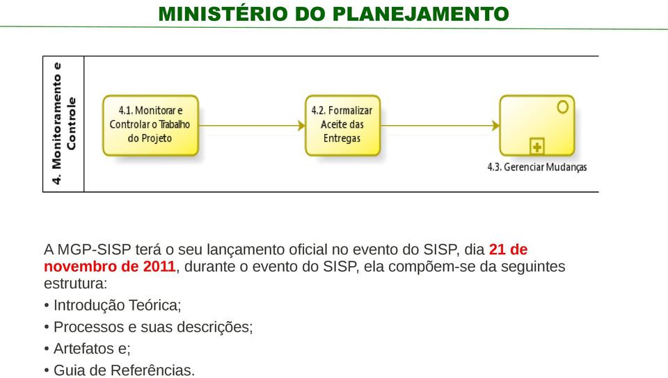 evento do SISP, ela compõem-se da seguintes estrutura: Introdução