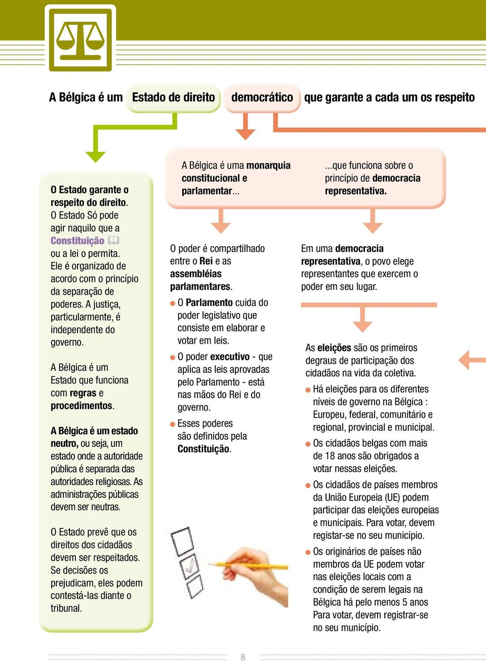 A Bélgica é um estado neutro, ou seja, um estado onde a autoridade pública é separada das autoridades religiosas. As administrações públicas devem ser neutras.