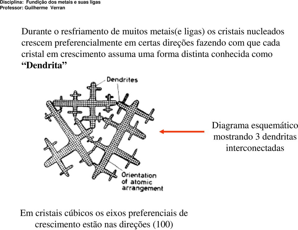 uma forma distinta conhecida como Dendrita Diagrama esquemático mostrando 3 dendritas