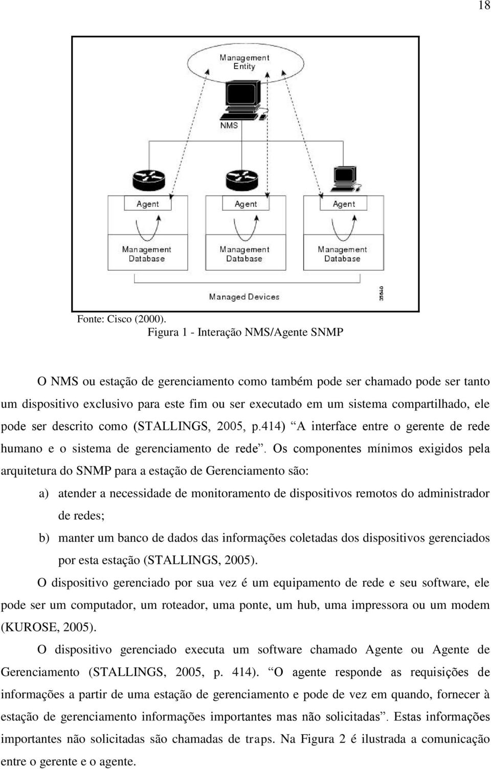 ele pode ser descrito como (STALLINGS, 2005, p.414) A interface entre o gerente de rede humano e o sistema de gerenciamento de rede.