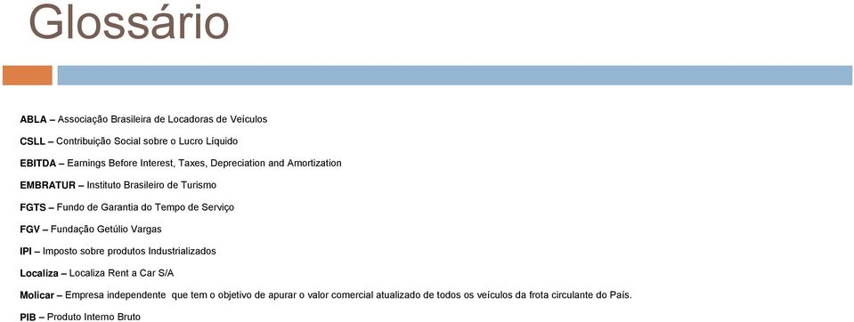 FGV Fundação Getúlio Vargas IPI Imposto sobre produtos Industrializados Localiza Localiza Rent a Car S/A Molicar Empresa