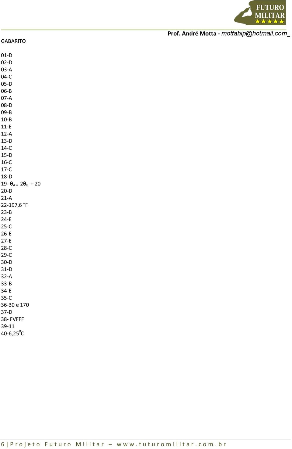 28-C 29-C 30-D 31-D 32-A 33-B 34-E 35-C 36-30 e 170 37-D 38- FVFFF 39-11 40-6,25 0