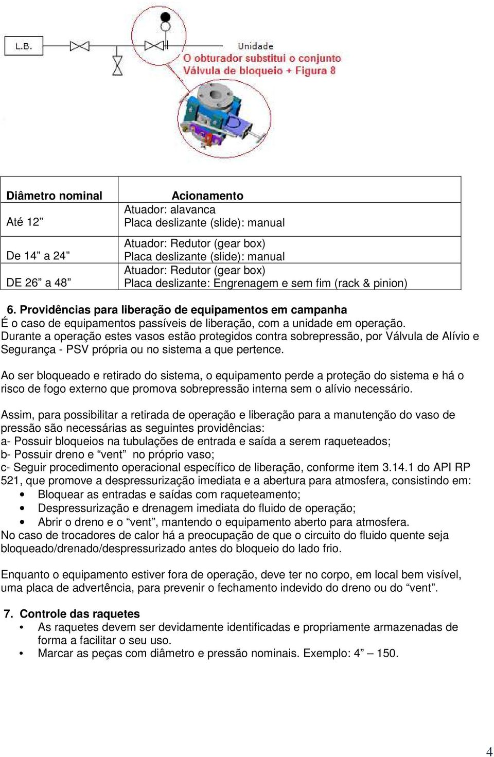 Durante a operação estes vasos estão protegidos contra sobrepressão, por Válvula de Alívio e Segurança - PSV própria ou no sistema a que pertence.