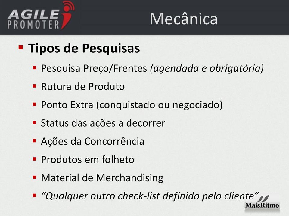 negociado) Status das ações a decorrer Ações da Concorrência