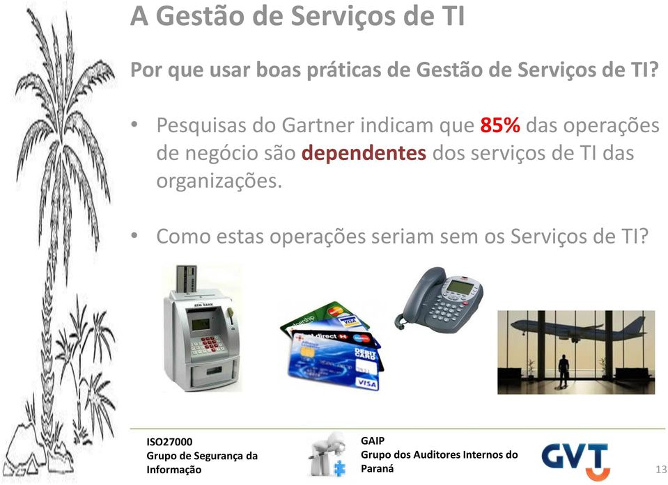 Pesquisas do Gartner indicam que 85% das operações de negócio