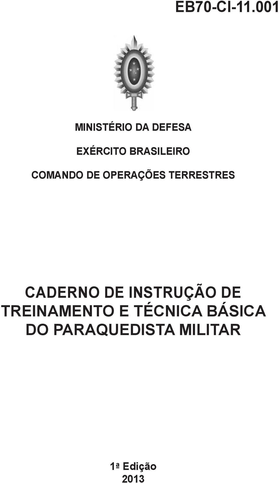 DE INSTRUÇÃO DE TREINAMENTO E TÉCNICA