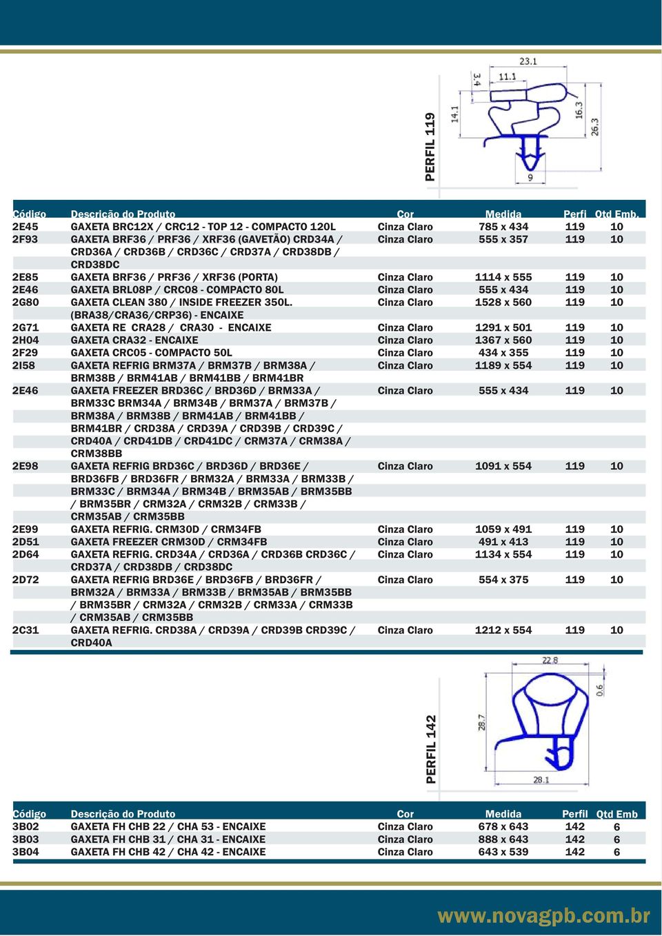 (BRA38/CRA36/CRP36) - ENCAIXE GAXETA RE CRA28 / CRA30 - ENCAIXE GAXETA CRA32 - ENCAIXE GAXETA CRC05 - COMPACTO 50L GAXETA REFRIG BRM37A / BRM37B / BRM38A / BRM38B / BRM41AB / BRM41BB / BRM41BR GAXETA