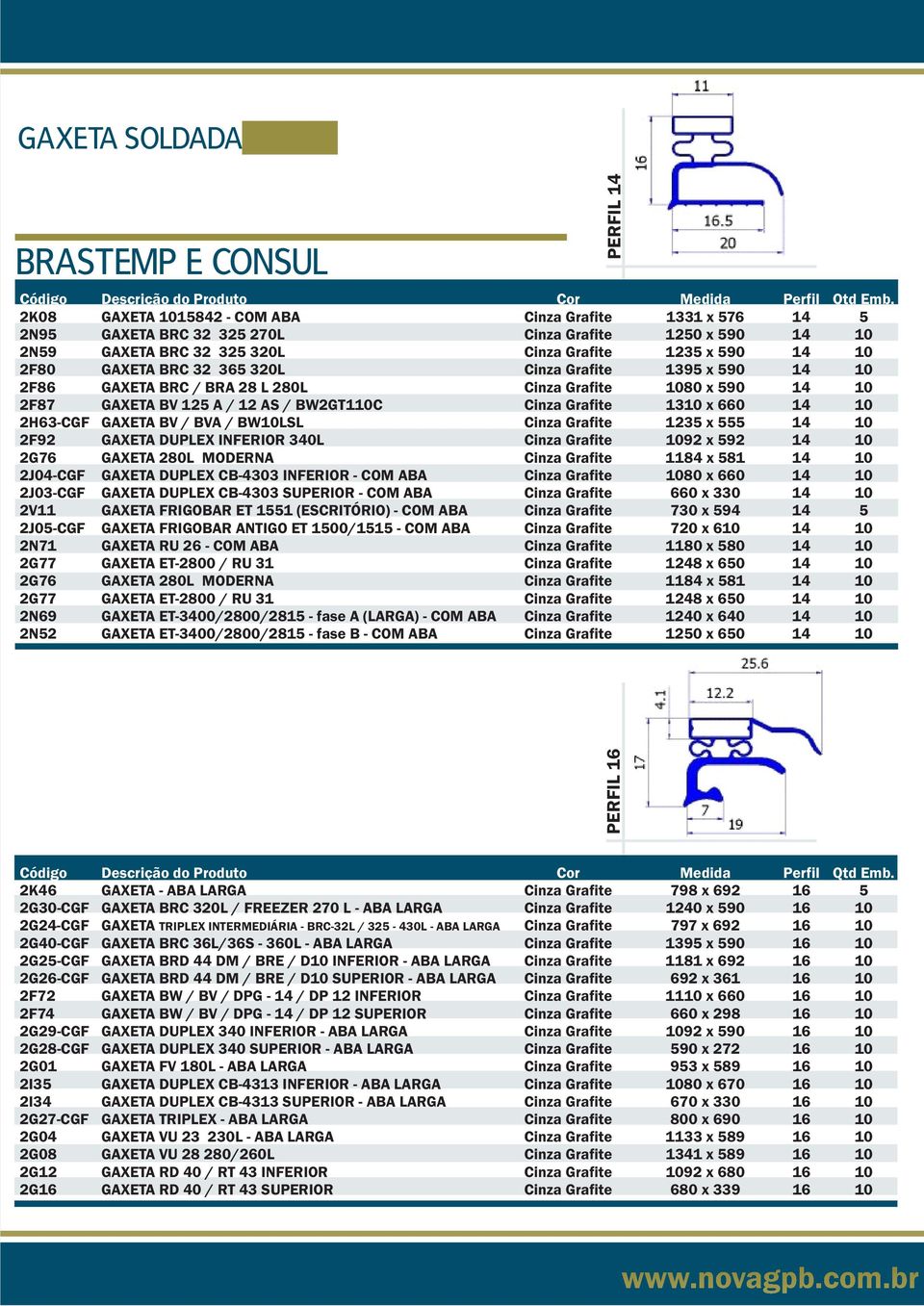 CB-4303 INFERIOR - COM ABA GAXETA DUPLEX CB-4303 SUPERIOR - COM ABA GAXETA FRIGOBAR ET 1551 (ESCRITÓRIO) - COM ABA GAXETA FRIGOBAR ANTIGO ET 1500/1515 - COM ABA GAXETA RU 26 - COM ABA GAXETA ET-2800