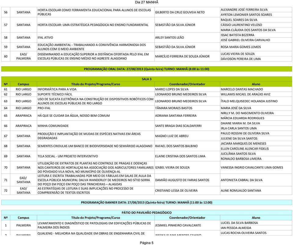 ARLEY SANTOS LEÃO ISSAC BATISTA BEZERRA JOSÉ GABRIEL OLIVEIRA CARVALHO 59 SANTANA EDUCAÇÃO AMBIENTAL - TRABALHANDO A CONVIVÊNCIA HARMONIOSA DOS ALUNOS COM O MEIO AMBIENTE SEBASTIÃO DA SILVA JÚNIOR