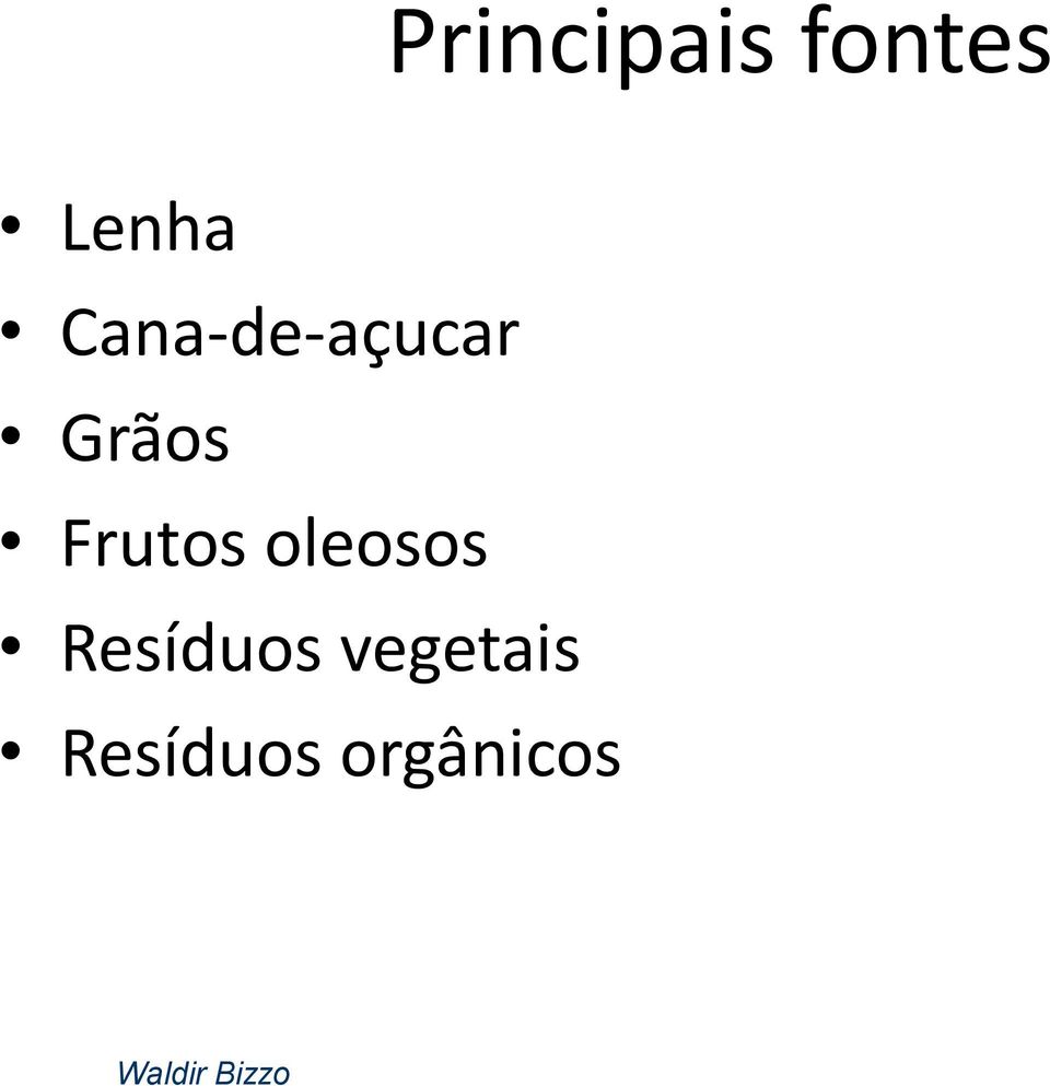 Frutos oleosos Resíduos