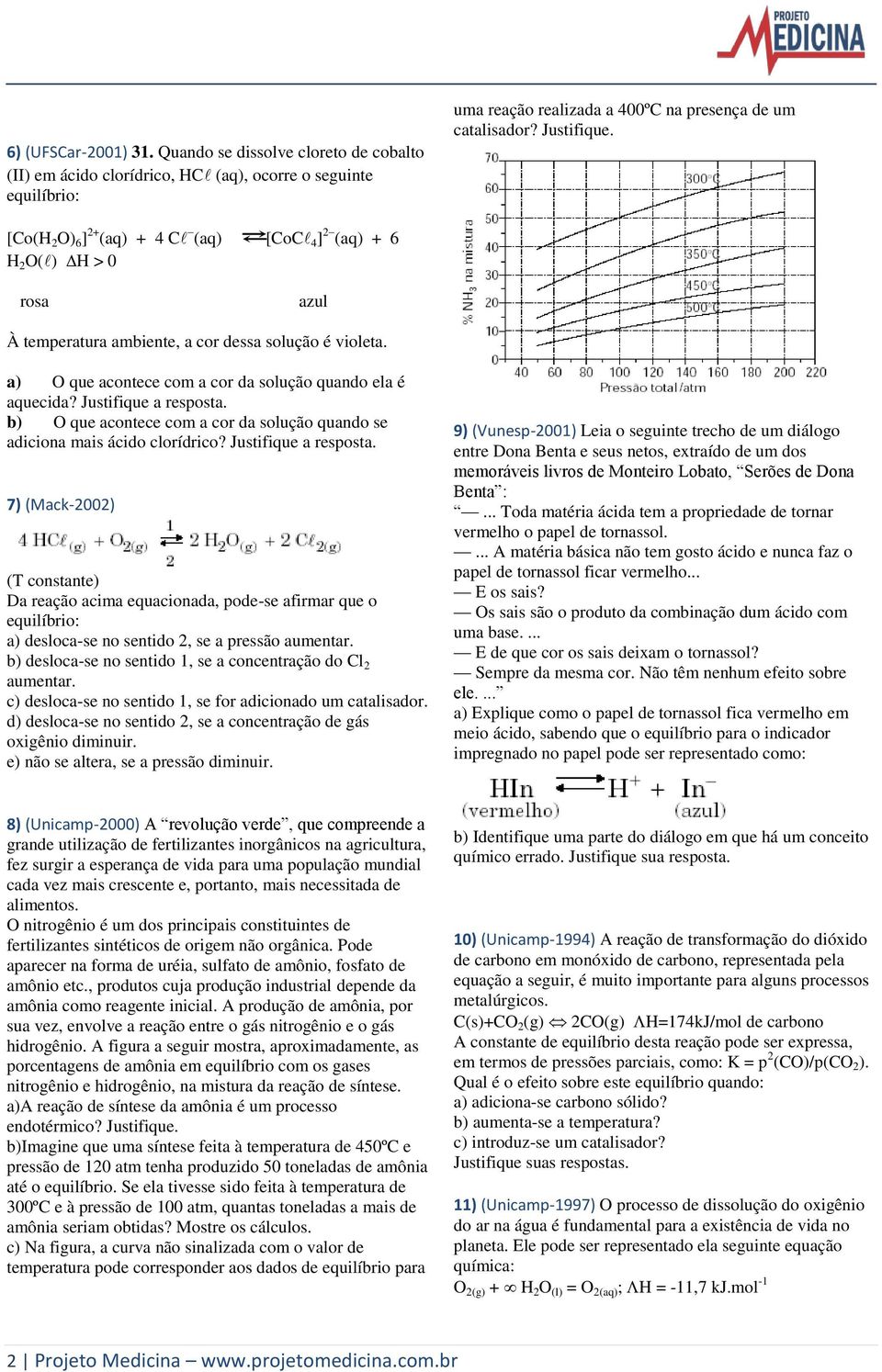 Justifique a resposta. b) O que acontece com a cor da solução quando se adiciona mais ácido clorídrico? Justifique a resposta.