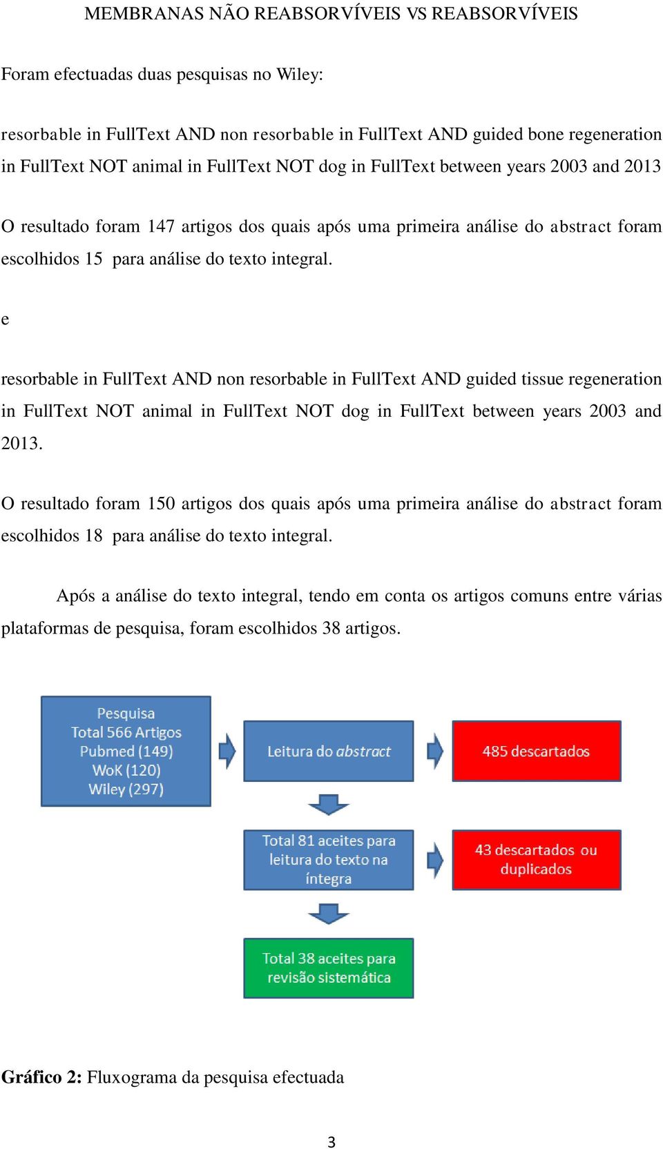 e resorbable in FullText AND non resorbable in FullText AND guided tissue regeneration in FullText NOT animal in FullText NOT dog in FullText between years 2003 and 2013.