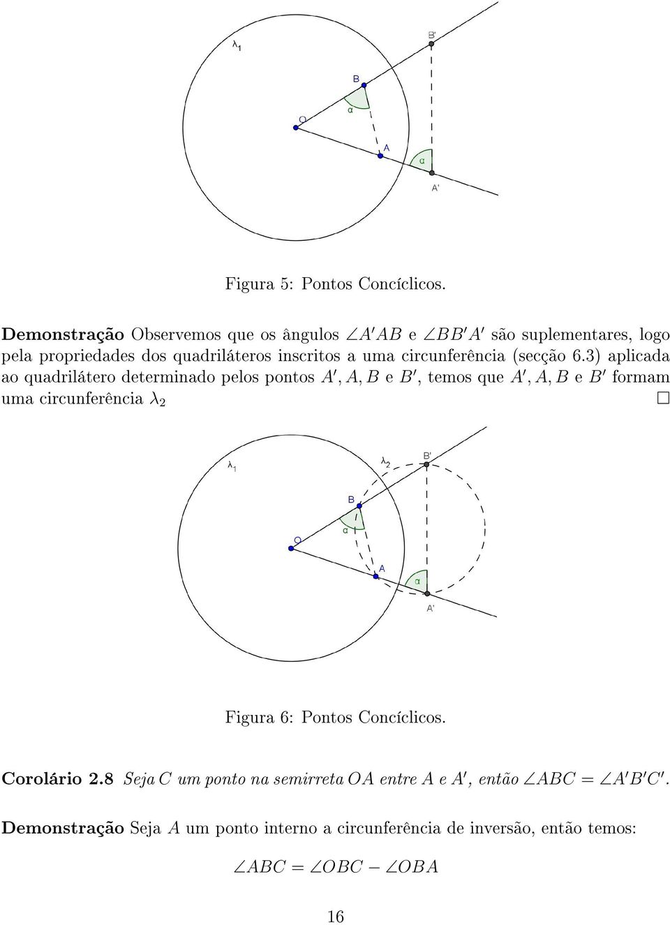 uma circunferência (secção 6.