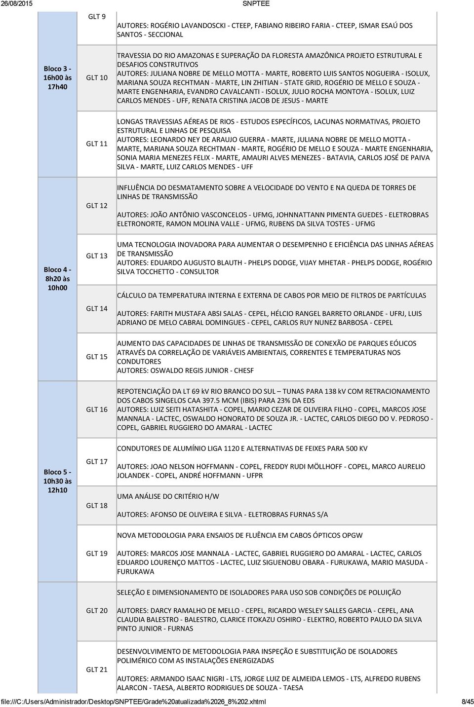 ENGENHARIA, EVANDRO CAVALCANTI ISOLUX, JULIO ROCHA MONTOYA ISOLUX, LUIZ CARLOS MENDES UFF, RENATA CRISTINA JACOB DE JESUS MARTE GLT 11 LONGAS TRAVESSIAS AÉREAS DE RIOS ESTUDOS ESPECÍFICOS, LACUNAS