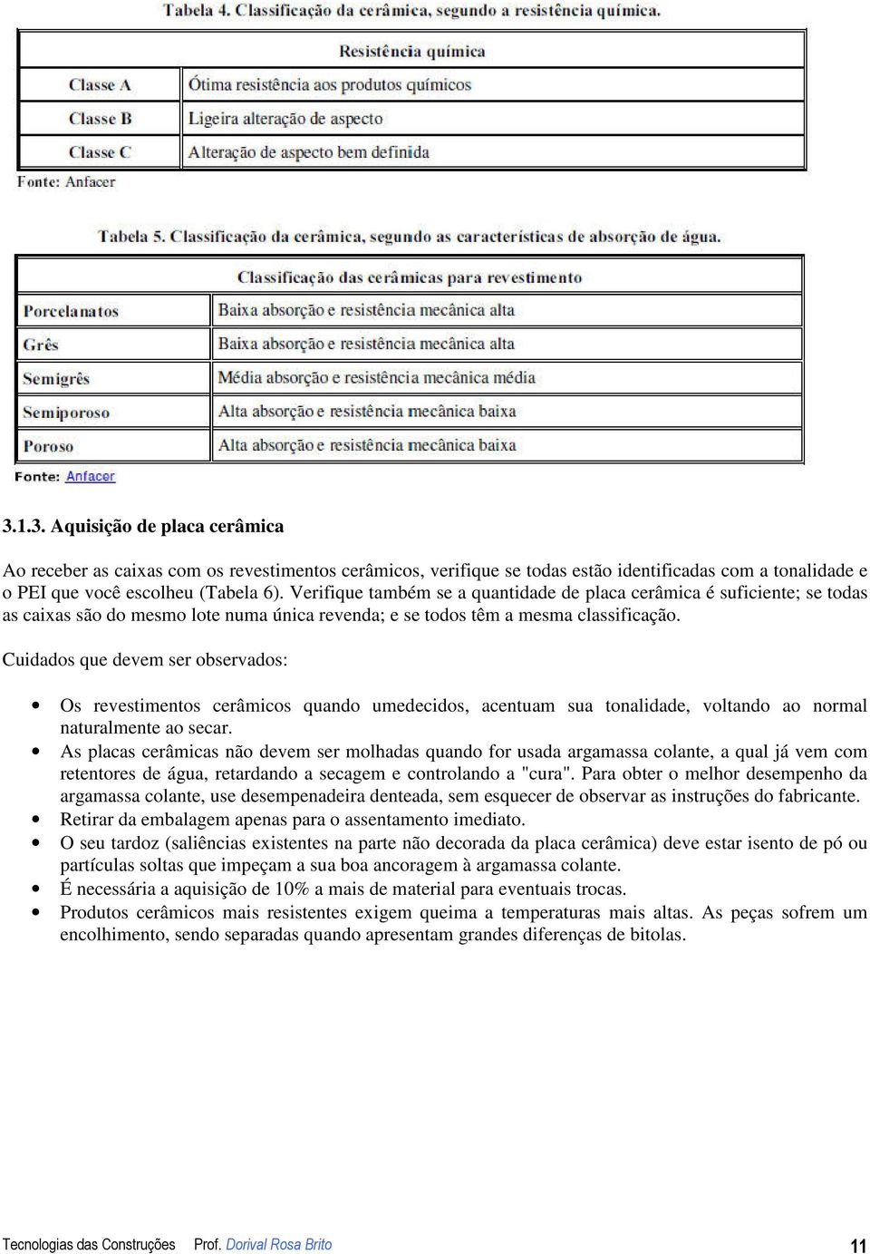 Cuidados que devem ser observados: Os revestimentos cerâmicos quando umedecidos, acentuam sua tonalidade, voltando ao normal naturalmente ao secar.