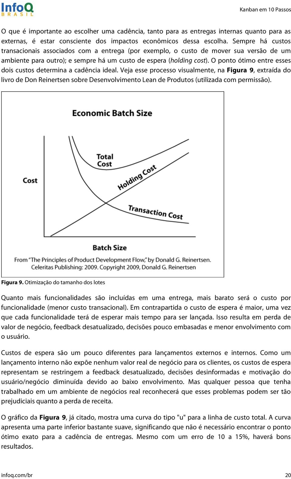 O ponto ótimo entre esses dois custos determina a cadência ideal.