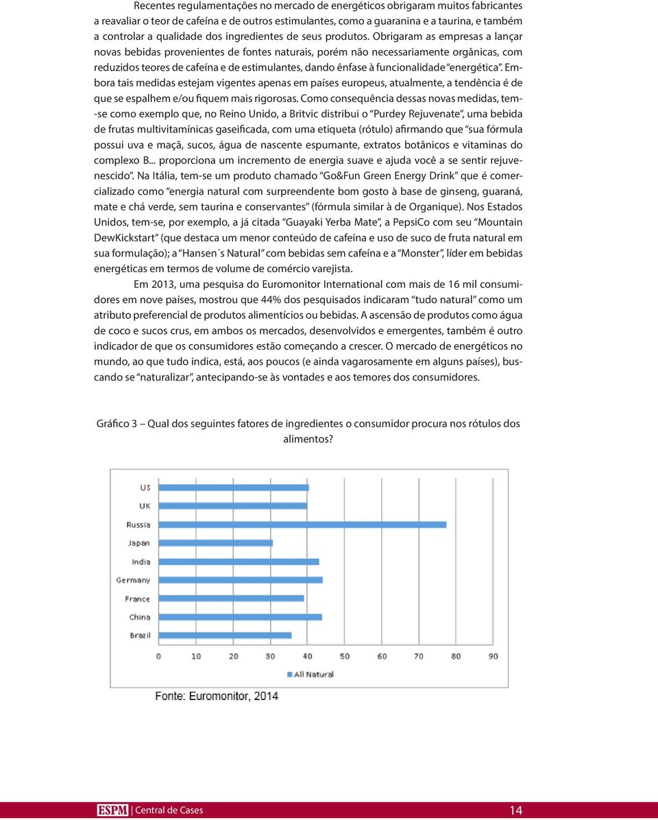 Obrigaram as empresas a lançar novas bebidas provenientes de fontes naturais, porém não necessariamente orgânicas, com reduzidos teores de cafeína e de estimulantes, dando ênfase à funcionalidade