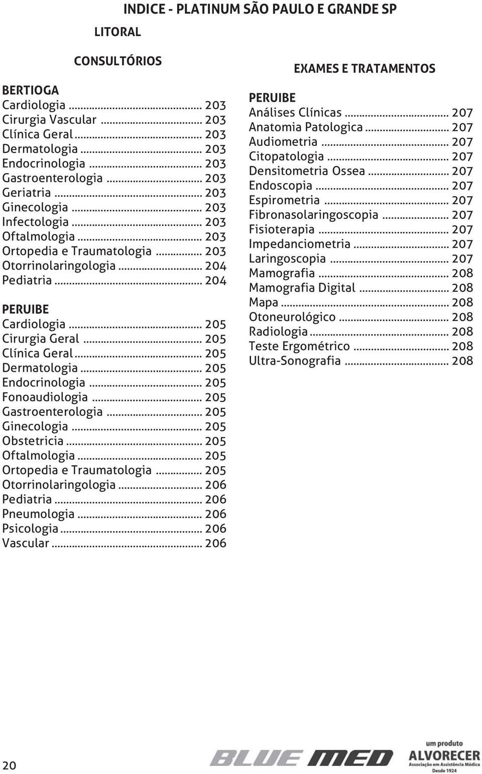 .. 205 Cirurgia Geral... 205 Clínica Geral... 205 Dermatologia... 205 Endocrinologia... 205 Fonoaudiologia... 205 Gastroenterologia... 205 Ginecologia... 205 Obstetricia... 205 Oftalmologia.