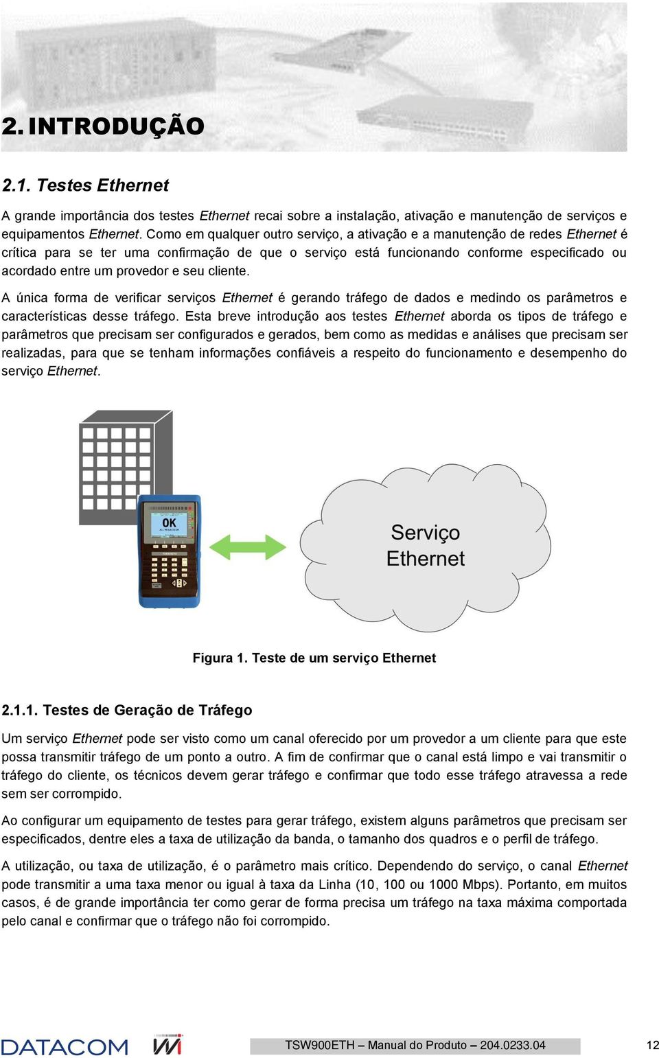 A única frma de verificar serviçs Ethernet é gerand tráfeg de dads e medind s parâmetrs e características desse tráfeg.