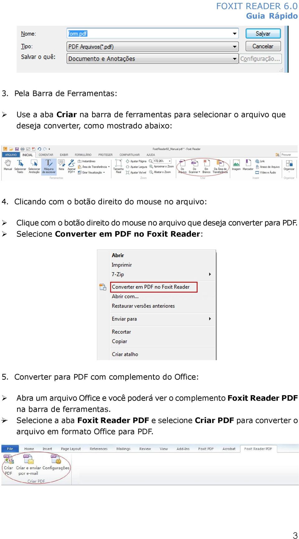 Selecione Converter em PDF no Foxit Reader: 5.