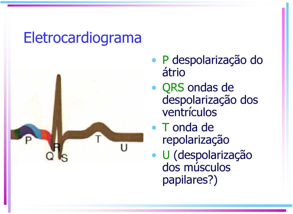 ventrículos T onda de repolarização U